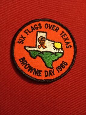 Six Flags Over Texas Brownie Day embroidered patch applique